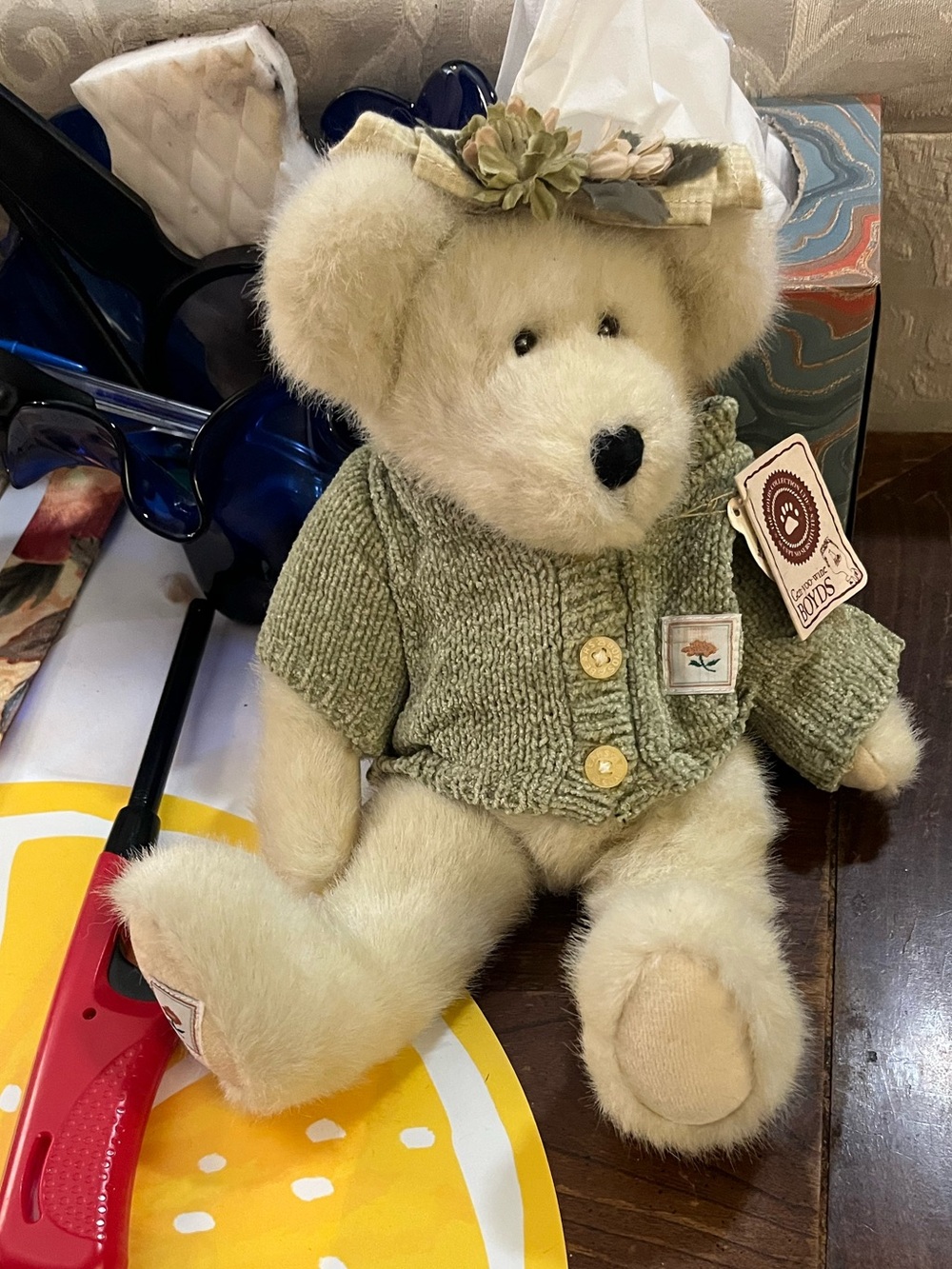 Boyd’s Bear Plush Teddy Bear in Sage Green Knit Sweater - Kids Toy